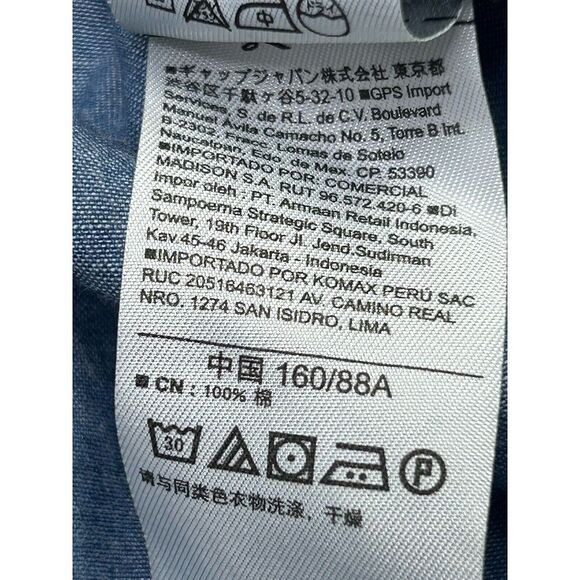 Old Navy Chambray Shirt Dress Womens Small Button Front Pockets Long Sleeve Blue - Picture 14 of 15